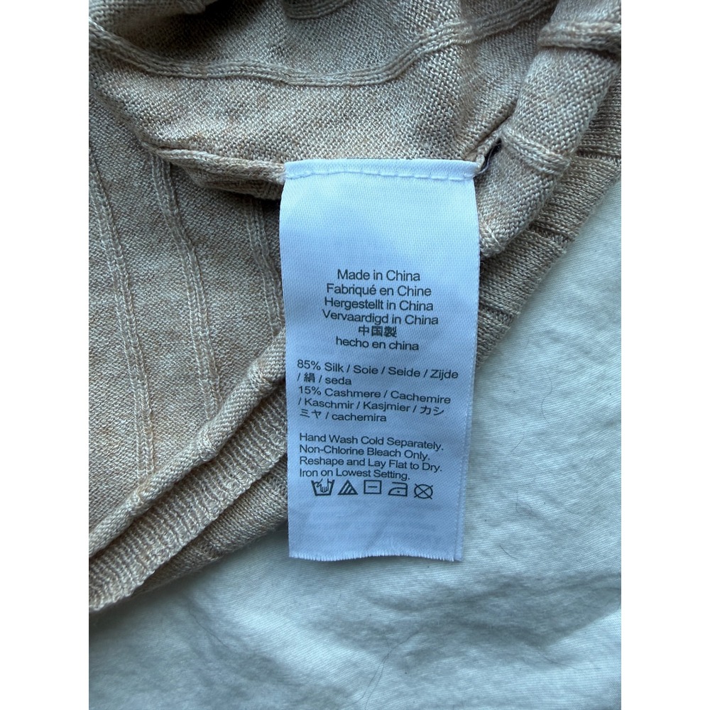 J crew silk cashmere blend cropped Short Sleeve Sweater Size Large - Picture 10 of 10